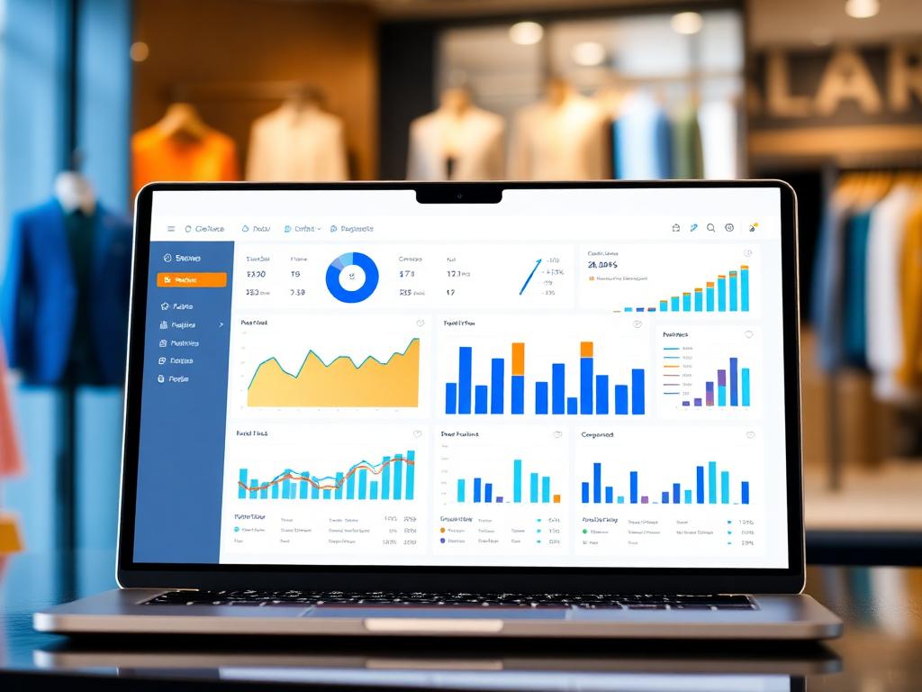 Dashboard de gestão empresarial ERP